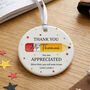 Personalised Thank You Teacher Porcelain Pencil Bauble, thumbnail 2 of 5