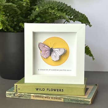 Personalised Framed Butterfly Art – Graduation Or Milestone Birthday Gift, 5 of 9