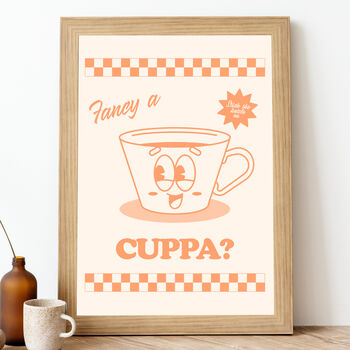 Fancy A Cuppa Tea Coffee Print, 4 of 6
