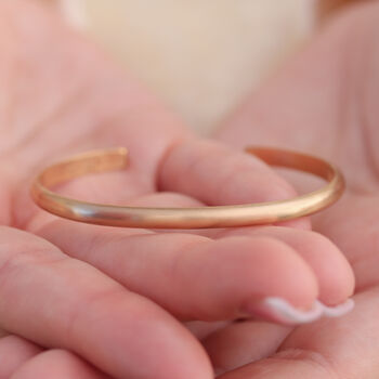 Wide Matte Cuff In 14k Gold Filled, 6 of 7