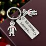 Personalised Rectangle Keyring, Custom Made Keyring For Daddy, Mummy, Grandad Or Grandma, thumbnail 1 of 11