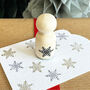 Mini Snowflake Rubber Stamp For Christmas Crafting, thumbnail 3 of 4
