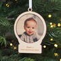 Personalised Baby's First Christmas Photo Bauble, thumbnail 2 of 6