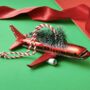 Airplane With Christmas Tree Bauble, thumbnail 3 of 5