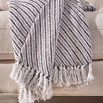 Beaumont Throw Blanket With Tassels, 4 of 6