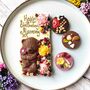 Chocolate Bear And Flowers, Personalised Figure, thumbnail 1 of 9