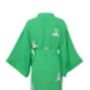 Origami And Hokusai Wave Embroidered Island Green Long Kimono, thumbnail 10 of 12