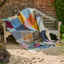 Extra Large Luxury Patchwork Wool Blanket, thumbnail 2 of 10