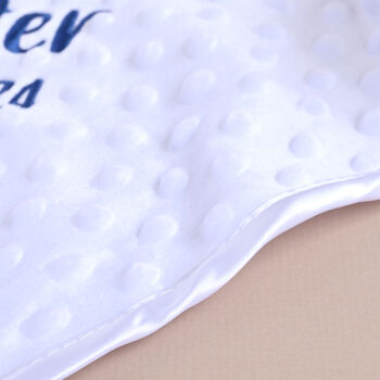 Personalised White Bubble Baby Blanket, 8 of 8