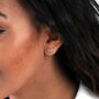 Sterling Silver Crystal Cluster Earrings Studs, thumbnail 1 of 3