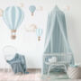 Large Hot Air Balloon Textile Wall Sticker Set, thumbnail 2 of 6