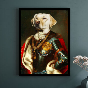 Personalised Regal King Or Admiral Renaissance Pet Portrait, 10 of 12