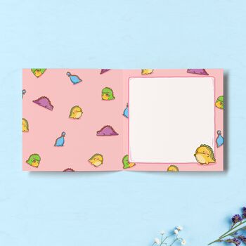 Dinosaur Bowl Card | Cute Greeting Cards, 2 of 4