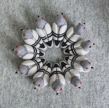 London Pigeon 100% Wool Tree Decoration, 5 of 6