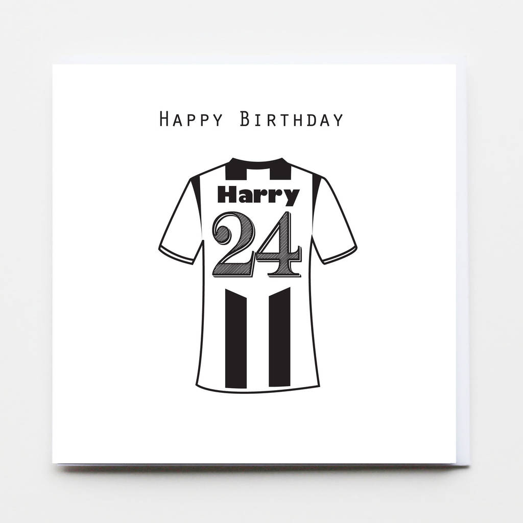 Football Shirt Birthday Boy Card, 1 of 7
