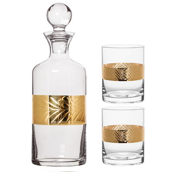 Personalised Gold Decanter And Tumblers, 2 of 8