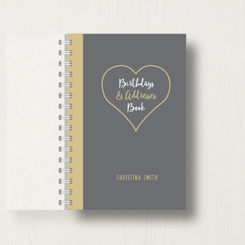 Personalised Birthday And Address Book With Heart, 9 of 10
