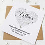 Personalised 25th Wedding Anniversary Card, thumbnail 1 of 4