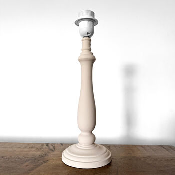 Pluma Wood Table Lamp Painted In Farrow And Ball Paint, 6 of 6