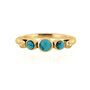 Lakshmi Turquoise Stacking Ring Silver Or Gold Plated, thumbnail 6 of 9