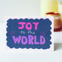 Joy To The World Hand Lettered Christmas Card, thumbnail 1 of 5