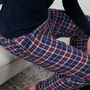 Men's Arran Tartan Brushed Cotton Pyjama Trousers, thumbnail 3 of 5