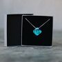 Aqua Green And Blue Glass Pendant Necklace, thumbnail 7 of 10