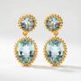 Gold Sky Blue Topaz Aurelia Earrings, thumbnail 1 of 5