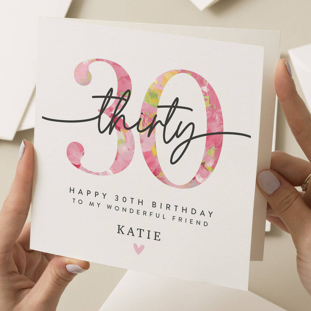 Friend 30th Birthday Card For Her By Twist Stationery