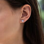 Rainbow Moonstone Stud Earrings, thumbnail 1 of 3