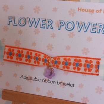 Retro Flowers Ribbon Bracelet Wristband, 5 of 5