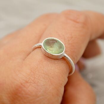 Prehnite Sterling Silver Ring, 9 of 11