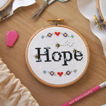 Hope Mini Cross Stitch Kit, 2 of 8