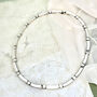 Elegant Dot And Dash Sterling Silver Choker Necklace, thumbnail 1 of 5