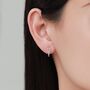 Sterling Silver Mismatched Badminton Stud Earrings, thumbnail 3 of 12