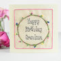 Personalised Embroidered Rose Birthday Card, thumbnail 2 of 2