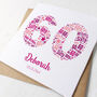 60th Birthday Card Personalised For Her, thumbnail 1 of 2
