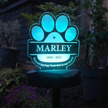 Personalised Pet Memorial Garden Stake Solar Light, 3 of 10