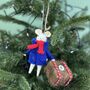 Personalised Travelling Mouse Christmas Bauble, thumbnail 2 of 4