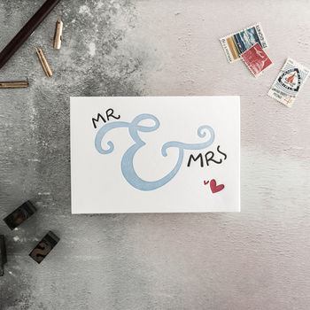 Mr And Mrs Wedding Card, 2 of 2