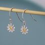 Little Daisy Flower Drop Hook Earrings, thumbnail 2 of 11