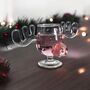 Christmas Reindeer Head Drinking Glass, thumbnail 2 of 11