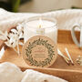 Gift For Parents Wreath Christmas Scented Candle, thumbnail 1 of 10