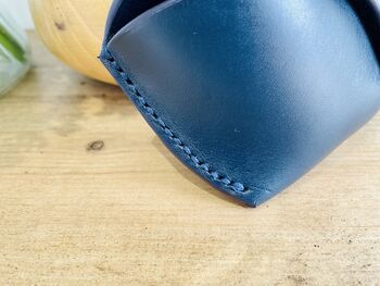 Personalised Dark Blue Leather Glasses Case, 6 of 12