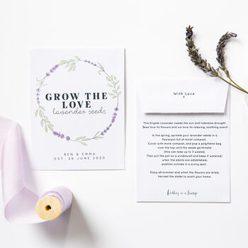 10 Grow The Love Lavender Seed Packet Favours, 5 of 6