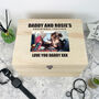 Personalised Bold Custom Text Pine Photo Memory Box Five Sizes 16cm | 20cm | 26cm | 30cm | 36cm, thumbnail 3 of 9