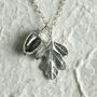 Acorn And Oak Leaf Necklace, Pewter Leaf Jewellery, thumbnail 1 of 7