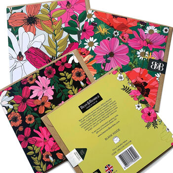 Pack Of Illustrated Floral Patterned Greeting Cards, 12 of 12