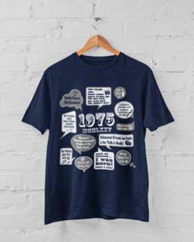 'Events Of 1975' Bespoke 50th Birthday Gift T Shirt, 5 of 9