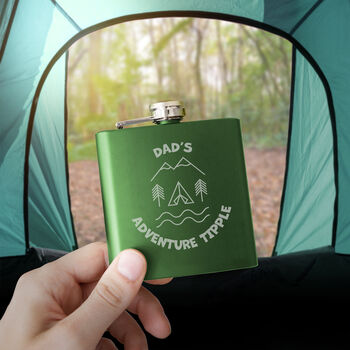 Personalised 'Adventure Tipple' Hip Flask, 2 of 8